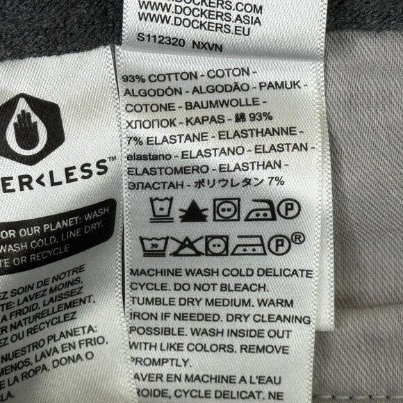 Dockers Workday Khaki Pants Mens 38x30 Gray Straight Fit Smart Flex Stretch NWT - Picture 11 of 13